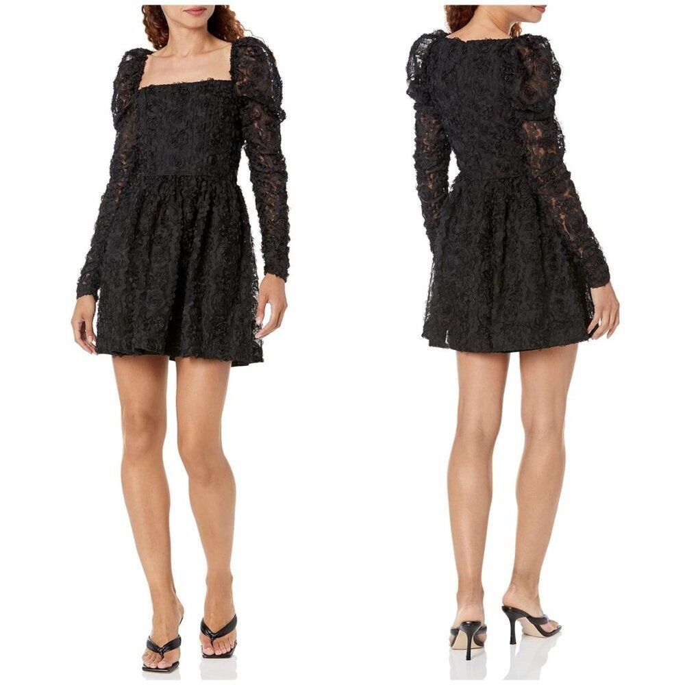 Black Halo Women's Alister Cocktail A-Line Mini Dress Size 10